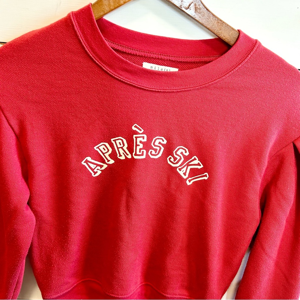 Madewell Red Après Ski Sweatshirt - Picture 2 of 4